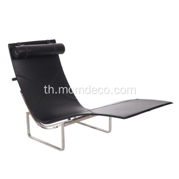 Poul Kjarholm PK24 เก้าอี้หนังแท้ Chaise